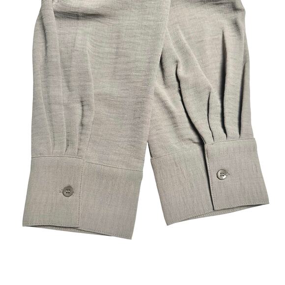 Brochu Walker Taupe V-Neck Long Sleeve Blouse - Picture 11 of 13